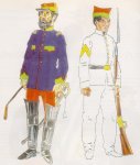Уругвай. Бат.Флорида. Полковник Леон де Пальеха и нижний чин батальона.jpg
